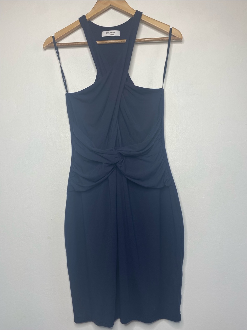 Bailey 44 Twist front Bodycon Mini Dress Size M Racerback Athleisure Vaca